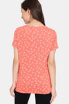 Rosaline Bloom Fest Knit Cotton Top (Pack of 2) -  Orange Purple — thumbnail 9